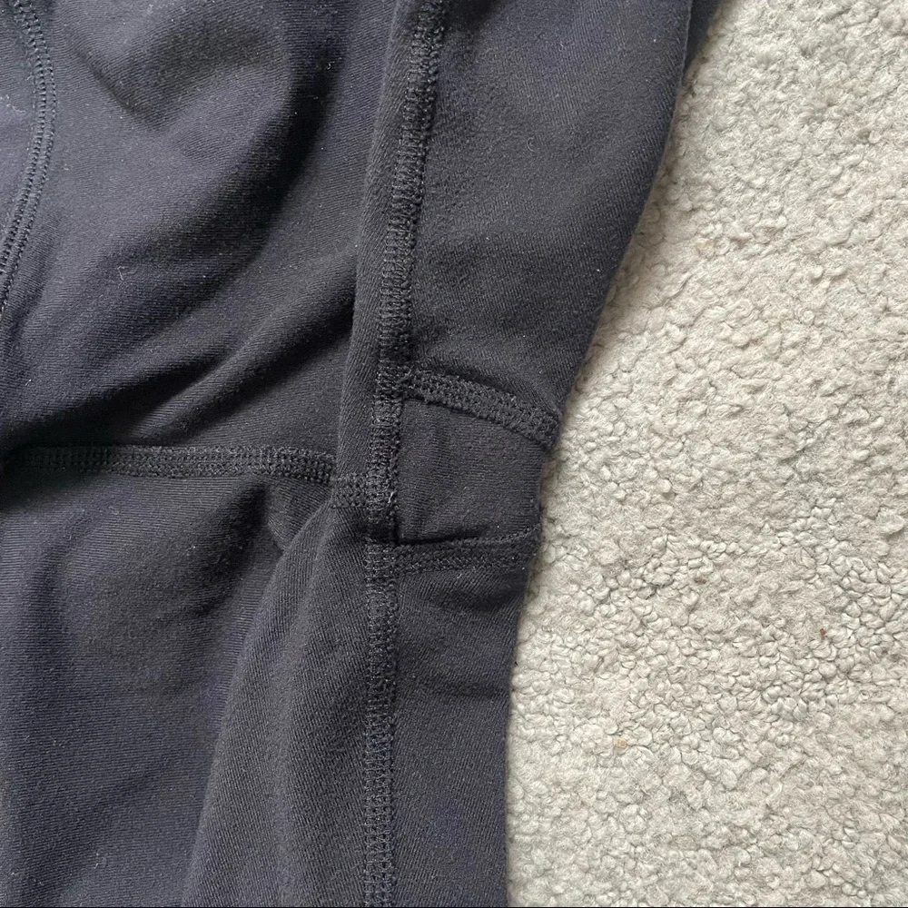 Alo YOGA Entwine Black Braided Open Laced Mid Rise Athletic Leggings EUC Size XS